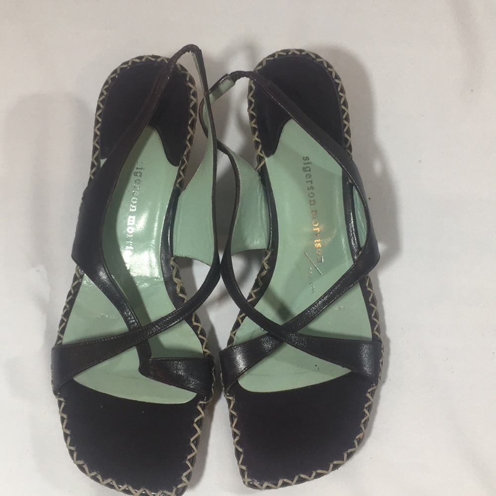 Singerson Morrison open toe eggplant sandals